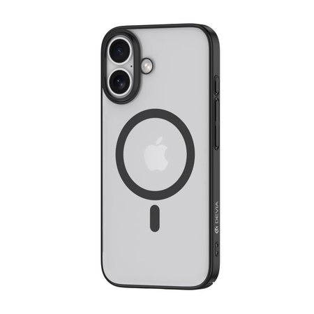 Husă Glimmer cu MagSafe pentru iPhone 16, negru, Devia