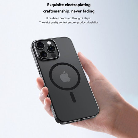 Husă Glimmer cu MagSafe pentru iPhone 16 Plus, negru, Devia