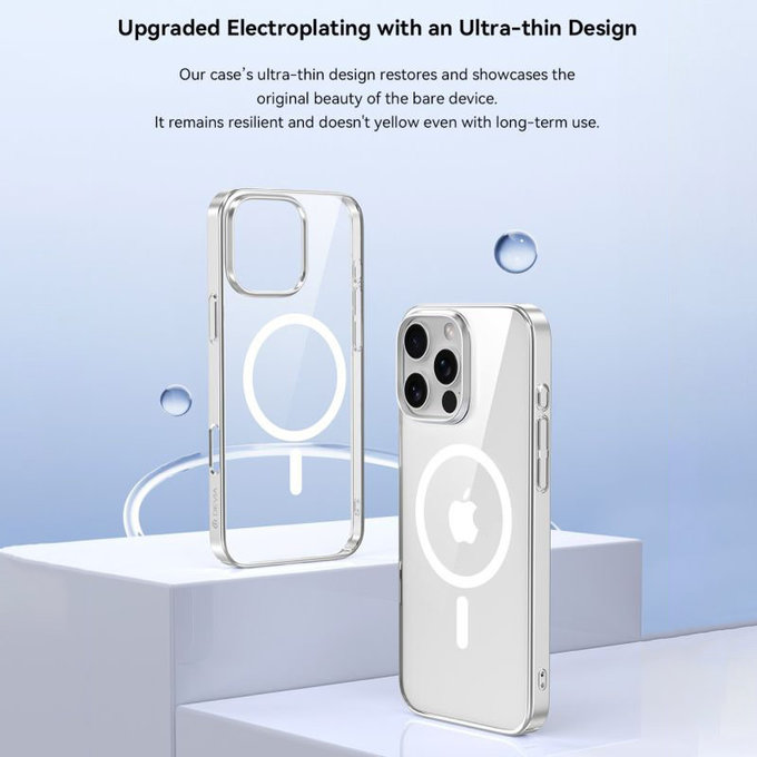 Husă Glimmer cu MagSafe pentru iPhone 16 Pro Max, negru, Devia