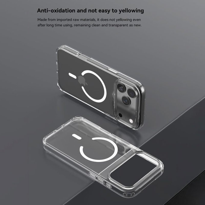 Husă Clear cu MagSafe pentru iPhone 17 Pro Max, transparentă, Devia