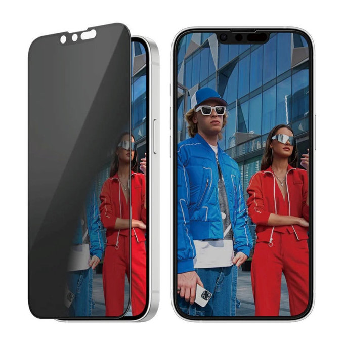 Sticlă securizată UWF Privacy pentru iPhone 17e/16e/14/13/13 Pro, Negru, PanzerGlass