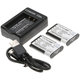 2 baterii cu încărcător pentruSony Cyber-shot DSC-RX100, Cyber-shot DSC-WX300B, 1150mAh, Li-Ion, 7.4V, NP-BX1, HQ