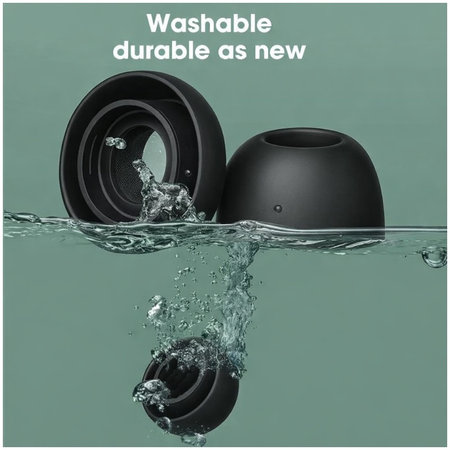 Silicon Dopuri de ureche pentru AirPods Pro si Pro 2, Set (L, M, S, XS), Black