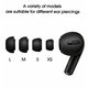 Silicon Dopuri de ureche pentru AirPods Pro si Pro 2, Set (L, M, S, XS), Black