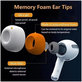 Silicon Dopuri de ureche pentru AirPods Pro 3, Memory Foam, M, Alb
