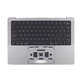 Ramă superioară tastatură pentru MacBook Pro 14", A2442 (2021), A2779 (2023), cu tastatură US și baterie, Space Gray, 661-21972, Genuine Apple