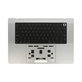 Ramă superioară tastatură pentru MacBook Pro 16" A2780 (2023), cu tastatură US și baterie, Silver, 661-32190, Genuine Apple