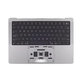 Ramă superioară tastatură pentru MacBook Pro 14", A2918 (2023), cu tastatură US și baterie, Space Gray, 661-35708, Genuine Apple