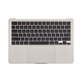 Ramă superioară tastatură pentru MacBook Air 13", A3113 (2024), cu tastatură US și baterie, Starlight, 661-40229, Genuine Apple
