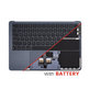 Ramă superioară tastatură pentru MacBook Air 13", A3113 (2024), cu tastatură US și baterie, Midnight, 661-40230, Genuine Apple