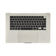 Ramă superioară tastatură pentru MacBook Air 15", A3114 (2024), cu tastatură US și baterie, Starlight, 661-40268, Genuine Apple