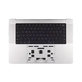 Ramă superioară tastatură pentru MacBook Pro 16", A3403 (2024), cu tastatură US și baterie, Silver, 661-42824, Genuine Apple