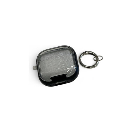 Silicon Caz cu suport telefon si carabina pentru AirPods 4, negru