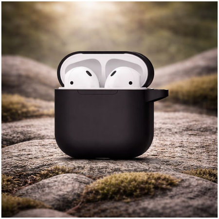 Silicon Caz pentru AirPods 1 si 2, negru