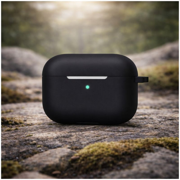 Silicon Caz pentru AirPods Pro, negru