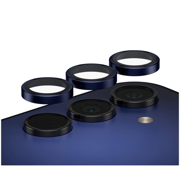Protecție lentile cameră Hoops pentru Samsung A15/A15 5G, Albastru/Negru, PanzerGlass