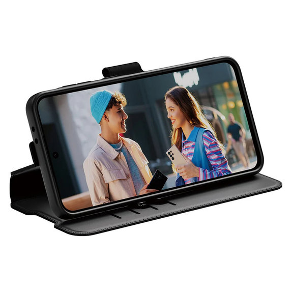 Caz Wallet Kickstand pentru Samsung Galaxy A56 5G, Negru, PanzerGlass