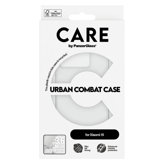 Caz Urban Combat pentru Xiaomi 15, Transparent, PanzerGlass