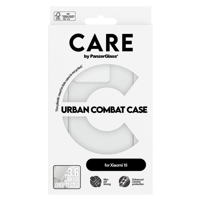 Caz Urban Combat pentru Xiaomi 15, Transparent, PanzerGlass