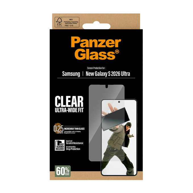 Sticlă securizată UWF cu aplicator pentru Samsung S26 Ultra, Transparent, PanzerGlass