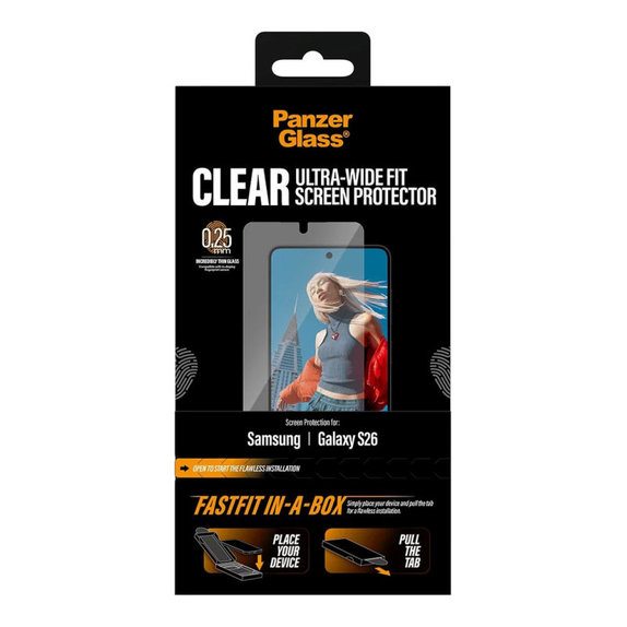 Sticlă securizată UWF cu FASTFIT In-A-Box pentru Samsung S26, Transparent, PanzerGlass