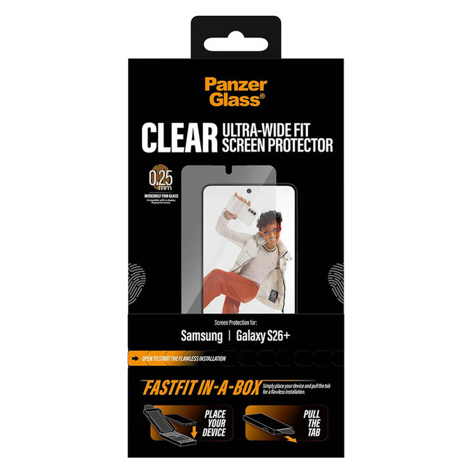 Sticlă securizată UWF cu FASTFIT In-A-Box pentru Samsung Galaxy S26+, Transparent, PanzerGlass