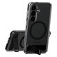Caz Kickstand cu QI negru pentru Samsung Galaxy S26, Transparent, PanzerGlass