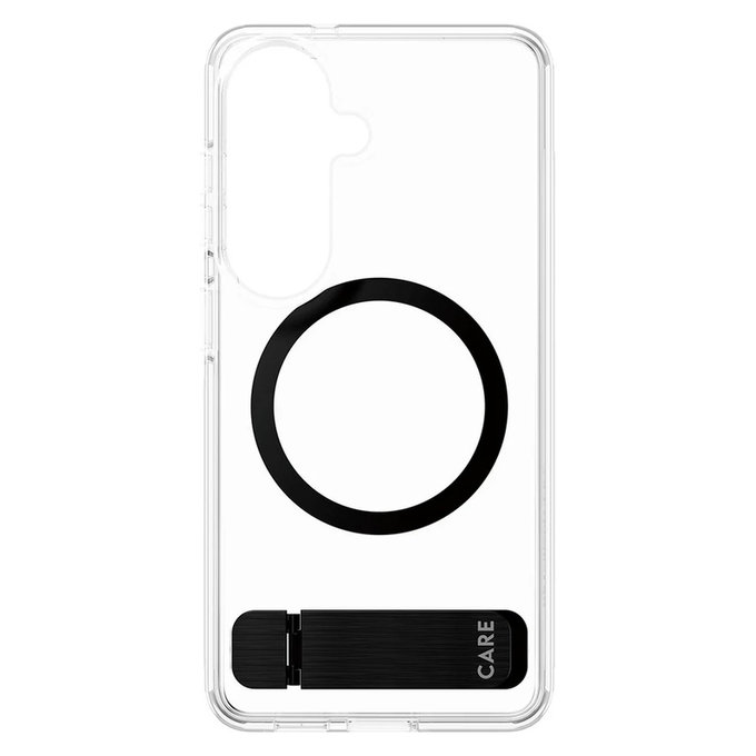Caz Kickstand cu QI negru pentru Samsung Galaxy S26, Transparent, PanzerGlass