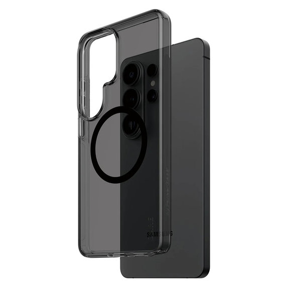 Caz Smokey cu QI negru pentru Samsung Galaxy S26 Ultra, Negru, PanzerGlass