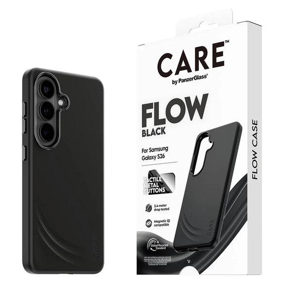 Caz FLOW cu QI pentru Samsung Galaxy S26, Negru, PanzerGlass