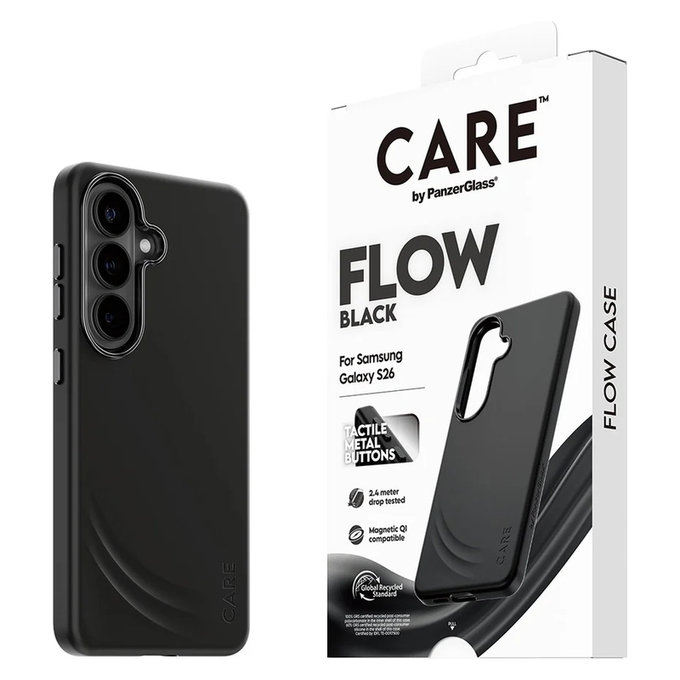 Caz FLOW cu QI pentru Samsung Galaxy S26, Negru, PanzerGlass