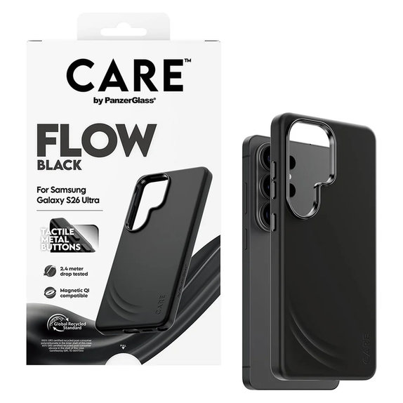 Caz FLOW cu QI pentru Samsung Galaxy S26 Ultra, Negru, PanzerGlass
