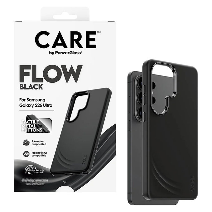 Caz FLOW cu QI pentru Samsung Galaxy S26 Ultra, Negru, PanzerGlass