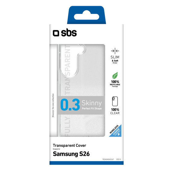 SBS - Husă Skinny pentru Samsung Galaxy S26, transparent
