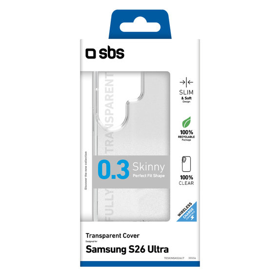 SBS - Husă Skinny pentru Samsung Galaxy S26 Ultra, transparent