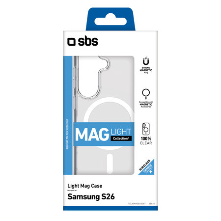 SBS - Caz Light Mag pentru Samsung Galaxy S26, transparent