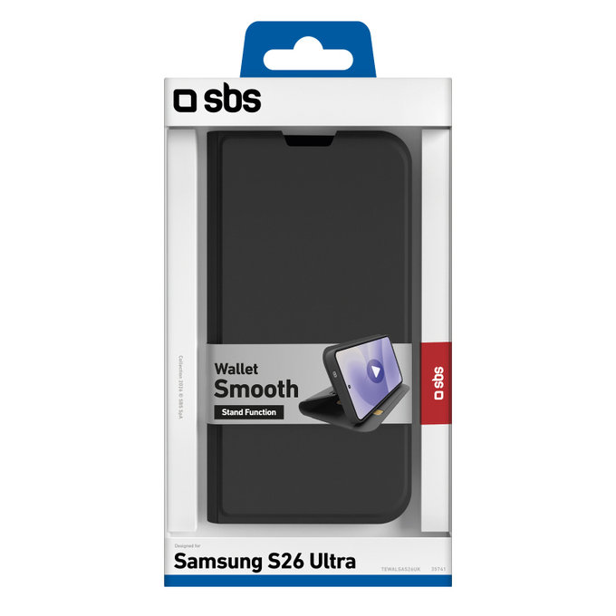 SBS - Husă Book Wallet Smooth pentru Samsung Galaxy S26 Ultra, negru