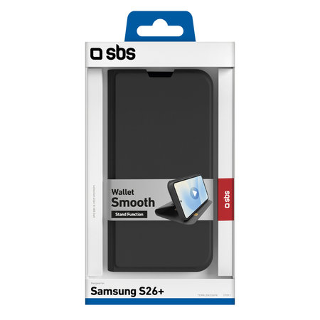 SBS - Husă Book Wallet Smooth pentru Samsung Galaxy S26+, negru