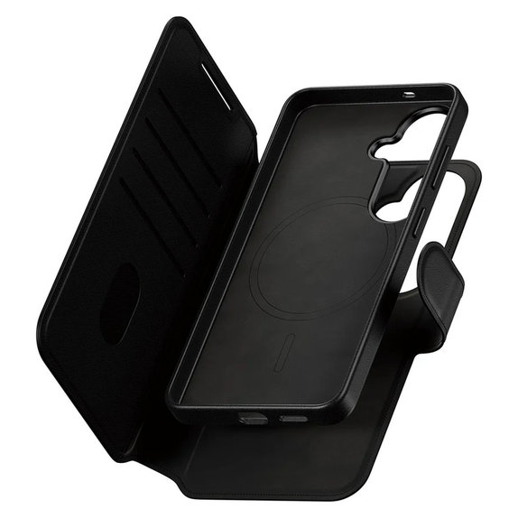 Caz Tango Wallet Two-In-One cu QI pentru Samsung Galaxy S26, Negru, PanzerGlass