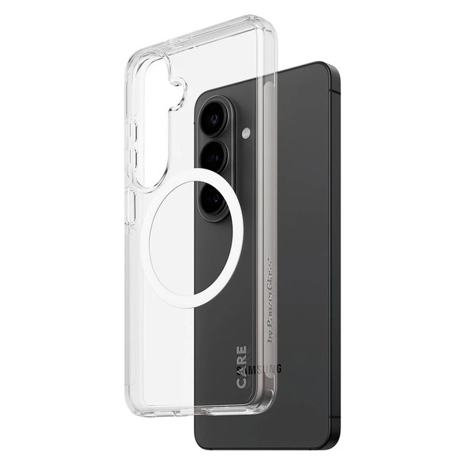 Caz Urban Explorer cu QI alb pentru Samsung Galaxy S26, Transparent, PanzerGlass