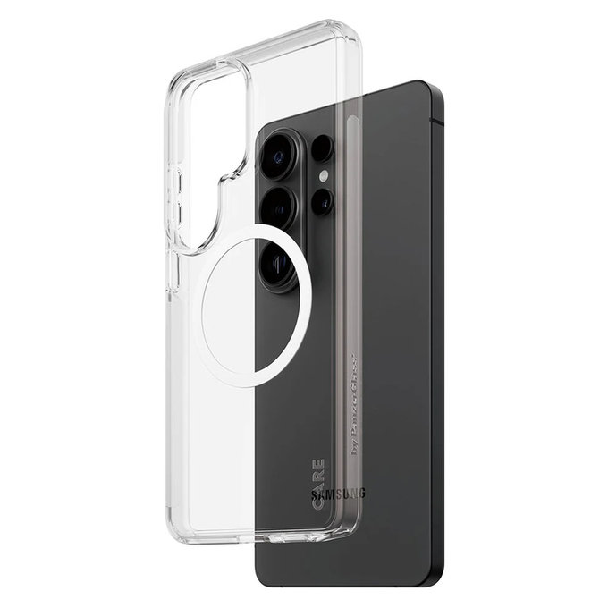 Caz Urban Explorer cu QI alb pentru Samsung Galaxy S26 Ultra, Transparent, PanzerGlass