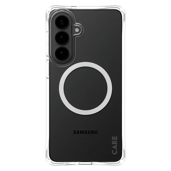 Caz Samba cu QI alb pentru Samsung Galaxy S26+, Transparent, PanzerGlass