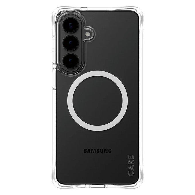 Caz Samba cu QI alb pentru Samsung Galaxy S26+, Transparent, PanzerGlass
