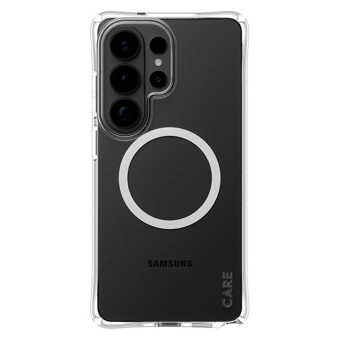 Caz Samba cu QI alb pentru Samsung Galaxy S26 Ultra, Transparent, PanzerGlass