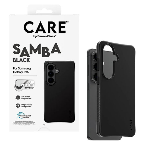 Caz Samba cu QI pentru Samsung Galaxy S26, Negru, PanzerGlass