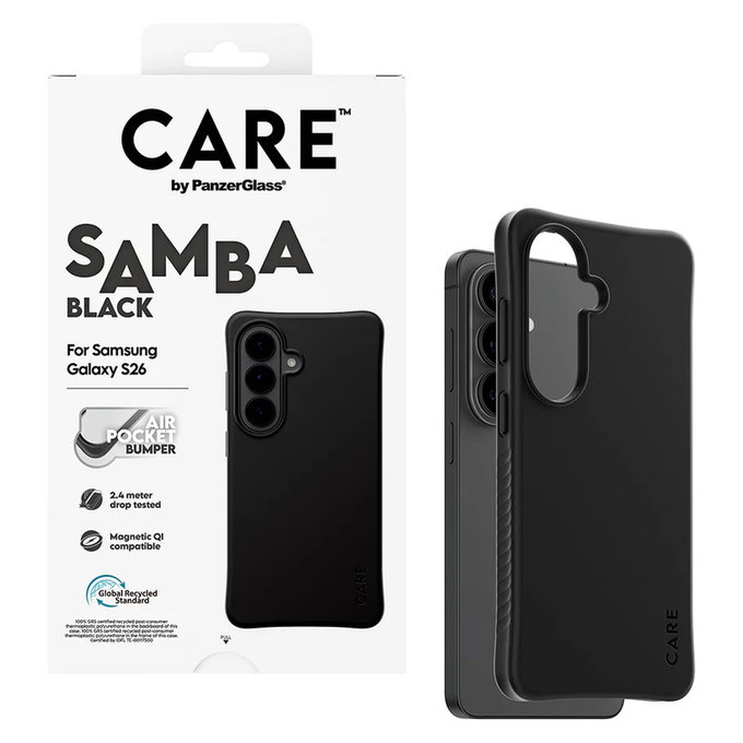 Caz Samba cu QI pentru Samsung Galaxy S26, Negru, PanzerGlass