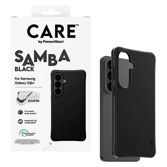Caz Samba cu QI pentru Samsung Galaxy S26+, Negru, PanzerGlass