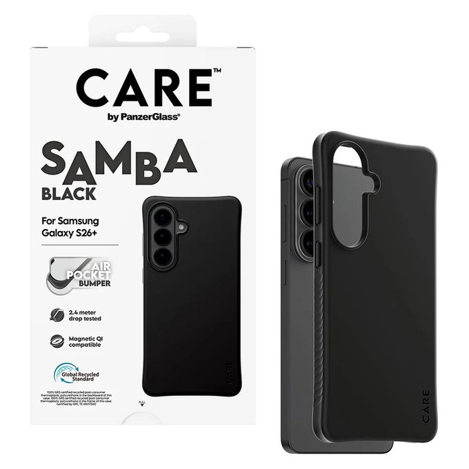 Caz Samba cu QI pentru Samsung Galaxy S26+, Negru, PanzerGlass