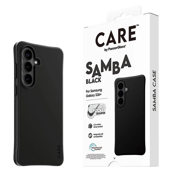 Caz Samba cu QI pentru Samsung Galaxy S26+, Negru, PanzerGlass