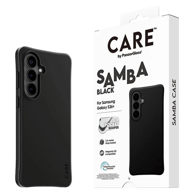 Caz Samba cu QI pentru Samsung Galaxy S26+, Negru, PanzerGlass